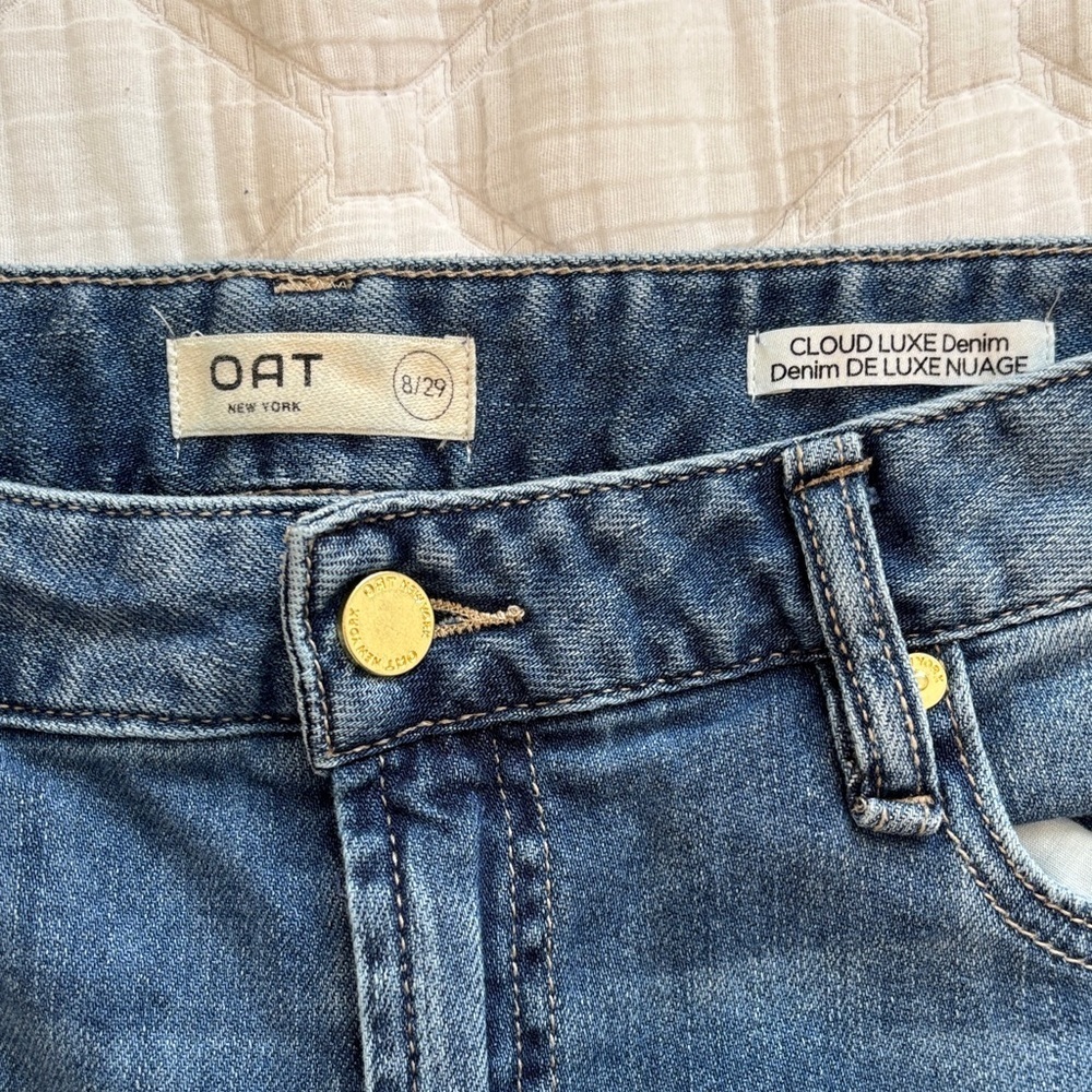Oat New York Dark Blue Wide Leg Jeans. CLOUD LUX Denim. - Picture 6 of 12